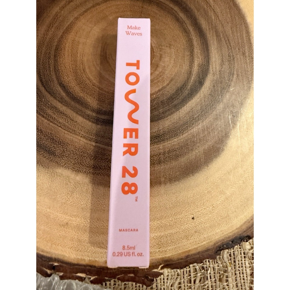 NEW IN BOX TOWER 28 Make Waves Mascara 0.29 fl oz/8.5ml JET LENGTHEN VOLUMIZE